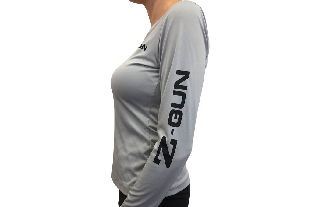 Zoli Z-GUN Long Sleeve Womens Sport Shirt ( Silver ) image 3