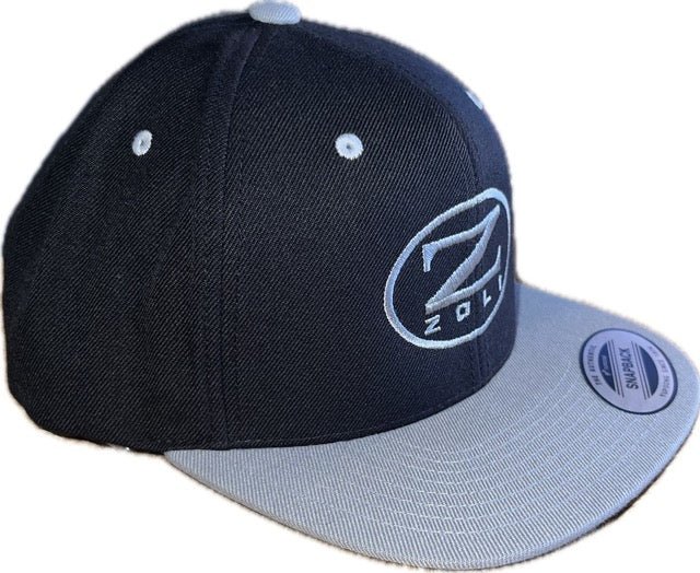 Z-Zoli Embroidered Solid Snap Back Flat Brim (grey/black) image 2