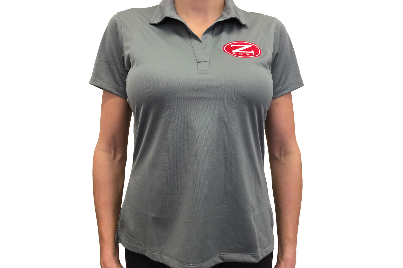 Zoli Women's Embroidered Polo Shirt ( Silver ) image 0