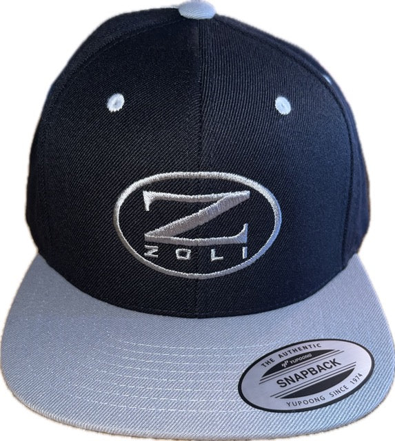 Z-Zoli Embroidered Solid Snap Back Flat Brim (grey/black) image 0