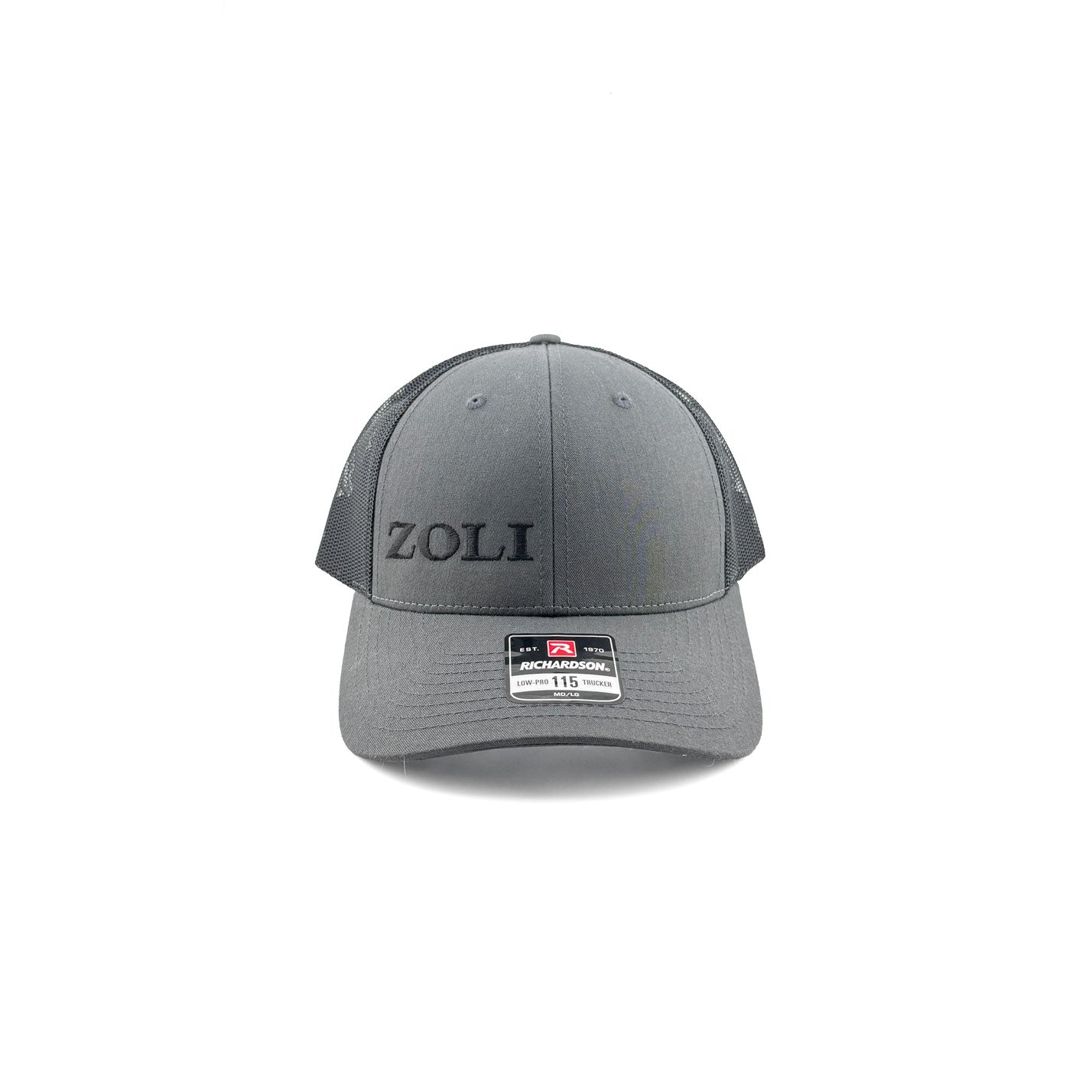 Zoli Embroidered Snap Back Hat (Black/Grey) image 0
