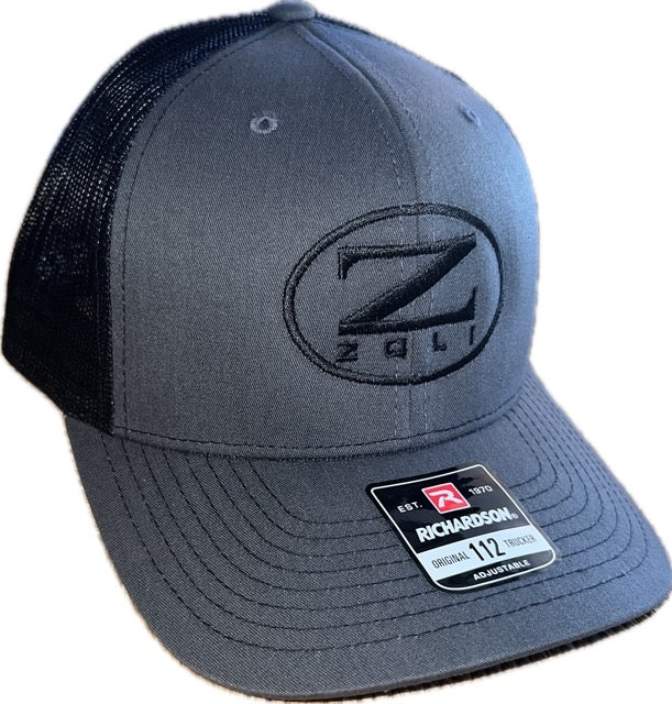 Z-Zoli Embroidered Snap Back Hat (Black/Grey) image 1